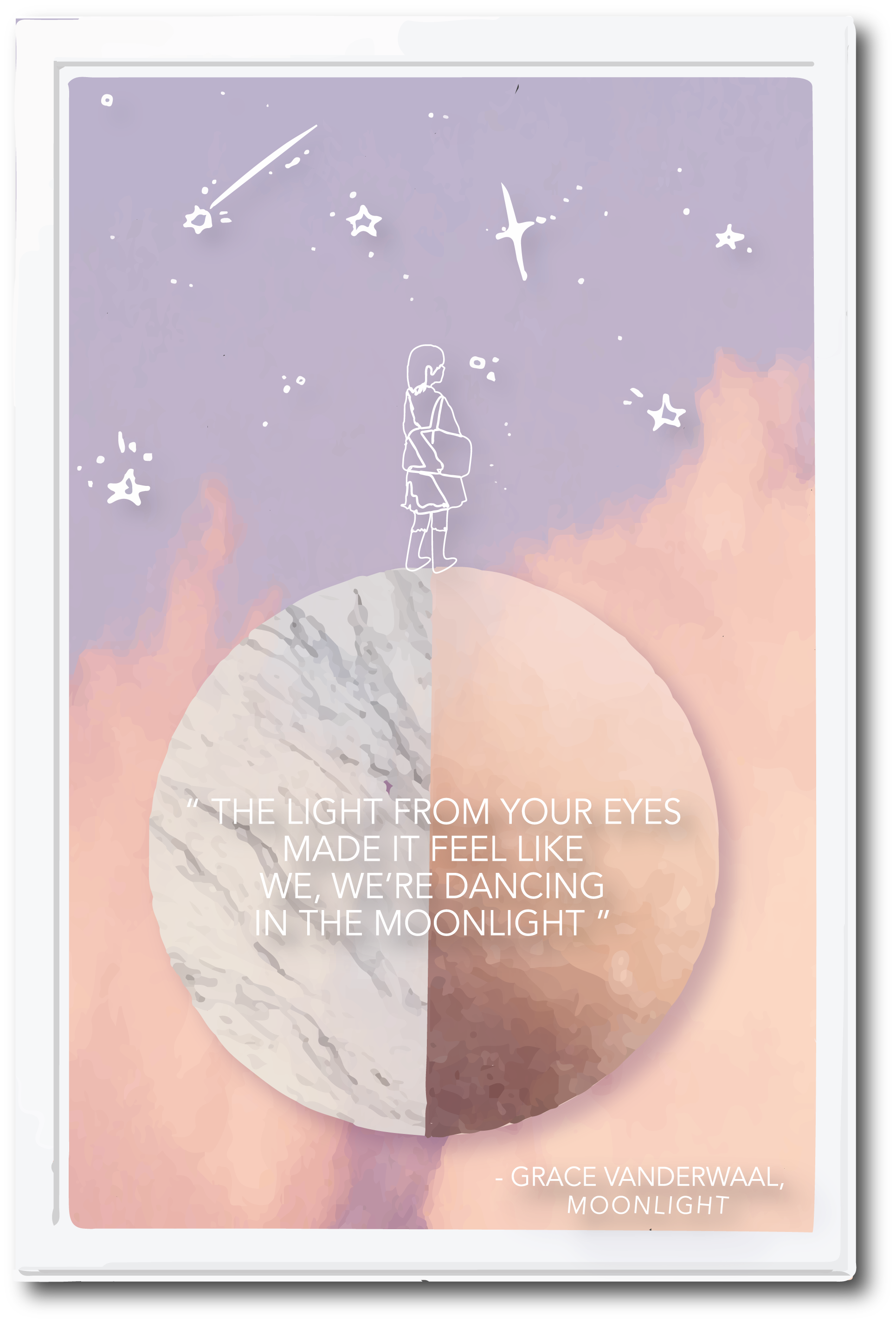 Lyric poster concept art using Illustrator
